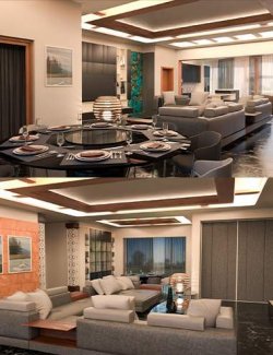 Contemporary Lounge and Dining