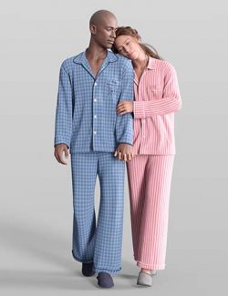 dForce TN Cozy Pajama Outfit for Genesis 9