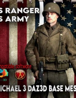 US Ranger's World War 2 Michael 3 of DAZ3D Standalone Charac