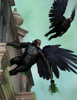 Monkeys Galore Hierarchical Poses for Anthropomorphs Chimpanzee and Crow's Wings