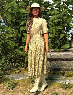 InStyle- dForce Pulp Safari Outfit Texture Add-On