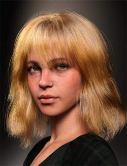 dForce Strand-Based FE Modern Bob Hair for Genesis 9, 8, 8.1