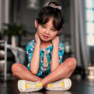 Click here to see preview images for "E3D Quine Kid for Genesis 8 and 8.1 Female" E3D Quine Kid for Genesis 8 and 8.1 Female