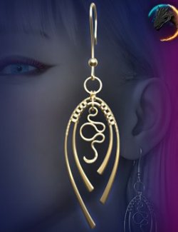 (TA) Sinc Earrings for Genesis 8 and 8.1 Female