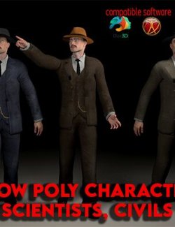 Cloths Civil, Low Poly Standalone Figure-2