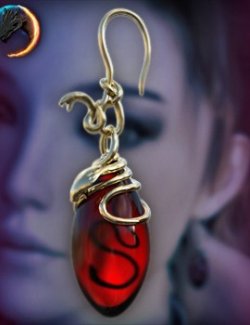 (TA) Snake Earrings for Genesis 8, 8.1 Female