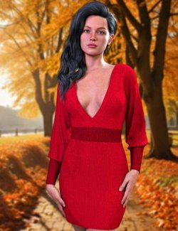 JMR dForce Dagmar Knitted Dress for Genesis 9 and 8 Female