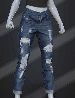 dForce SU Long Ripped Jeans for Genesis 9, 8.1, and 8 Female