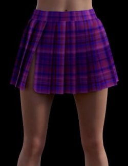 Pleated Slit School Skirt for G8F