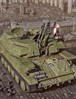 Zsu Shilka Anti Aircraft Vehicle for DAZ3D