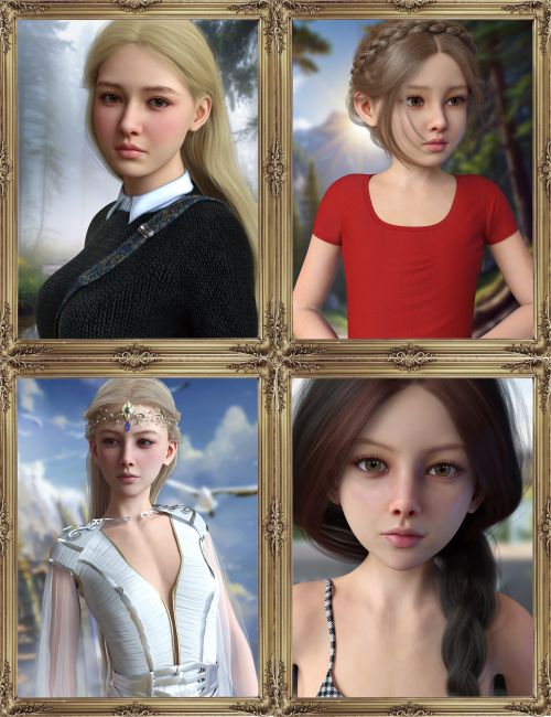 Click here to see preview images for "Vo Ava, And Young, and Vo Air,and Young HD for Genesis 9 Character Bundle" Vo Ava, And Young, and Vo Air,and Young HD for Genesis 9 Character Bundle