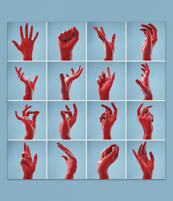Click here to see preview images for "13 Single Hand Poses" 13 Single Hand Poses