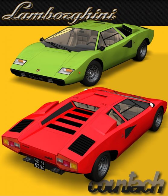 Click here to see preview images for "LAMBORGHINI COUNTACH 1974 FOR POSER" LAMBORGHINI COUNTACH 1974 FOR POSER