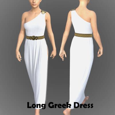 Click here to see preview images for "Long Greek Dress for Genesis 8 Female" Long Greek Dress for Genesis 8 Female
