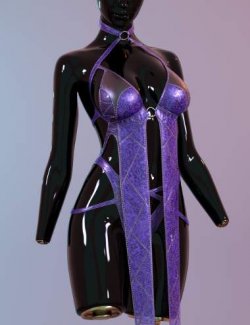 HM dForce Obsidian Veil Bodysuit for Genesis 9