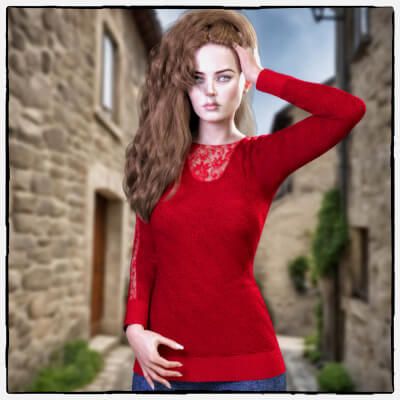 Click here to see preview images for "JMR Dforce Astrid Sweater for G8F" JMR Dforce Astrid Sweater for G8F