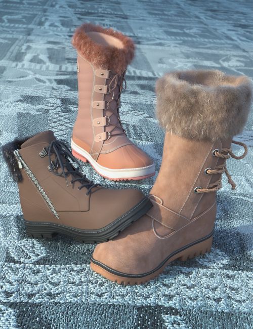 Click here to see preview images for "X-BIT Snow Boots 3-in-1 Collection Vol 1 for Genesis 9" X-BIT Snow Boots 3-in-1 Collection Vol 1 for Genesis 9