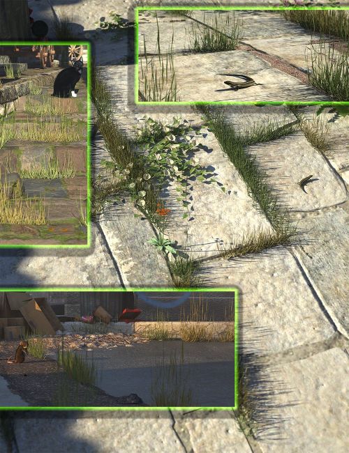 Click here to see preview images for "Grass - Crack Fillers and Clumps" Grass - Crack Fillers and Clumps