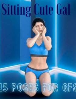 Sitting Cute Girl Poses for Genesis 8 Female