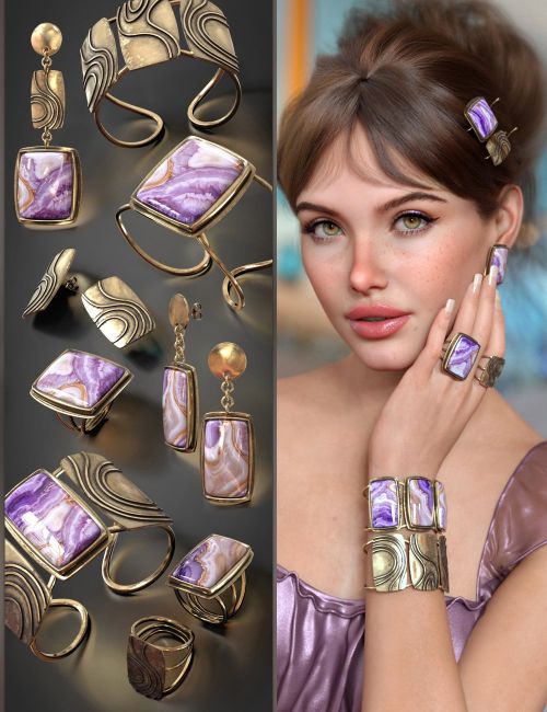 Click here to see preview images for "VRV Colette Jewelry for Genesis 9, 8.1, and 8" VRV Colette Jewelry for Genesis 9, 8.1, and 8