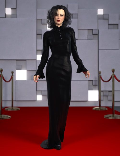 Click here to see preview images for "dForce Long Leather Dress Outfit for Genesis 9 Feminine" dForce Long Leather Dress Outfit for Genesis 9 Feminine