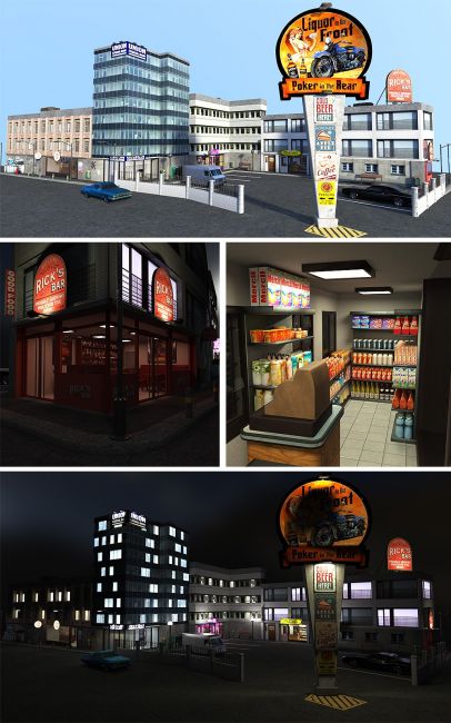 Click here to see preview images for "Suburban Block for Daz Studio" Suburban Block for Daz Studio