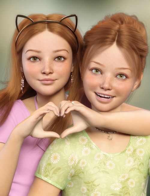 Click here to see preview images for "P3D Siblings Puck and Penny and Expressions for Genesis 9" P3D Siblings Puck and Penny and Expressions for Genesis 9