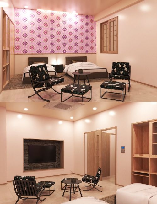 Click here to see preview images for "Japanese Western Room" Japanese Western Room