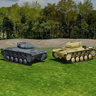 Click here to see preview images for "WW2 German Tank Panzer Kampfwagen 2" WW2 German Tank Panzer Kampfwagen 2