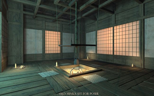 Click here to see preview images for "Old Minka set for Poser" Old Minka set for Poser