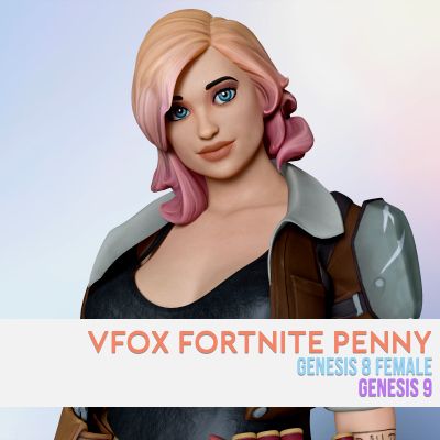 Fortnite Penny for Genesis 8 and 9 | 3d Models for Daz Studio and Poser