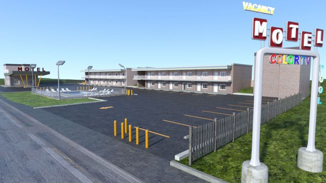 Click here to see preview images for "1stB 1970s Roadside Motel iRay & 3DL" 1stB 1970s Roadside Motel iRay & 3DL