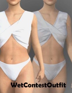 Wet Contest Outfit with Wet Variations for Genesis 8 Female