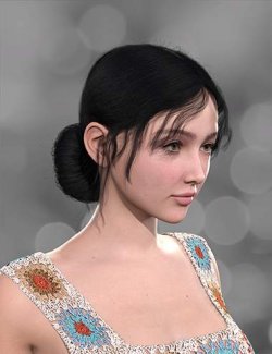 MK Low Bun Hair for Genesis 9