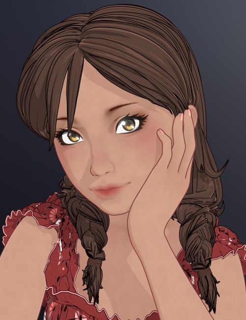 Click here to see preview images for "AO Toon Ohkita Hair for Genesis 9" AO Toon Ohkita Hair for Genesis 9