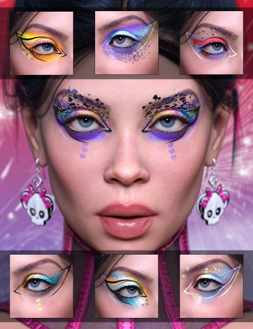 Click here to see preview images for "Rainbow Glitter Eyeshadow Builder for Genesis 9" Rainbow Glitter Eyeshadow Builder for Genesis 9