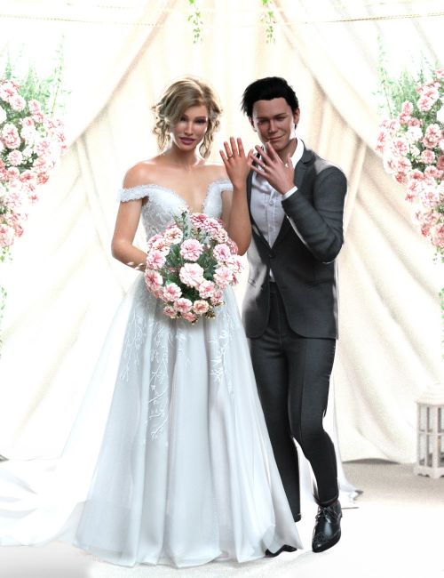 Click here to see preview images for "Summer Wedding Poses for Genesis 9 and XI Summer Wedding Environment" Summer Wedding Poses for Genesis 9 and XI Summer Wedding Environment