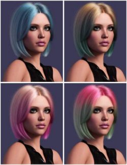 dForce Strand-Based Butterfly Bangs Bob Hair Color Expansion