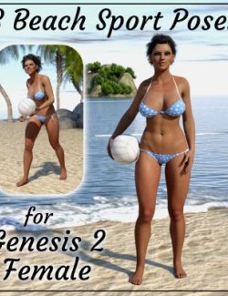 Beach Sport Poses for Genesis 2 Female