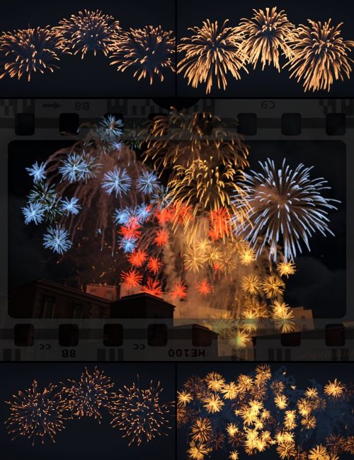 Click here to see preview images for "VDB Animate - Aerial Fireworks" VDB Animate - Aerial Fireworks