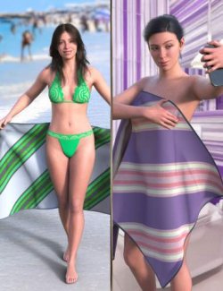 JW V2 The Towel Prop and Poses for Genesis 9