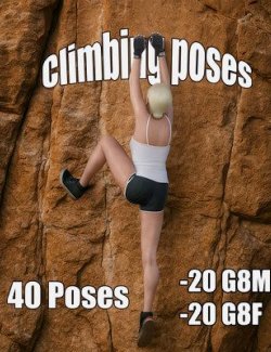 Climbing Poses for Genesis 8 Figures