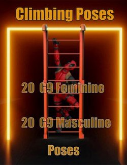 Climbing Poses for Genesis 9 Figures