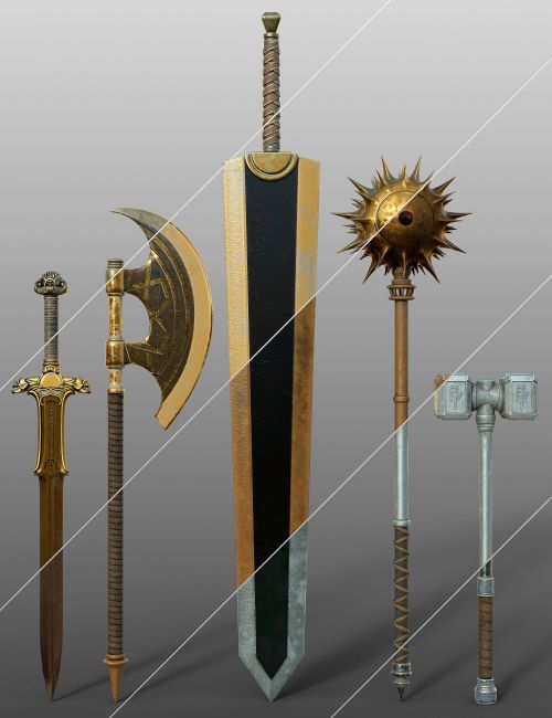 Click here to see preview images for "Fury Barbarian Weapon for Genesis 9 Texture Add-On" Fury Barbarian Weapon for Genesis 9 Texture Add-On