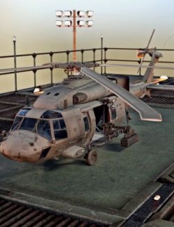 UH 60 Black Hawk Helicopter CoD for DAZ3D