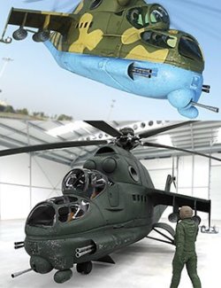 Soviet Helicopter for Daz Studio