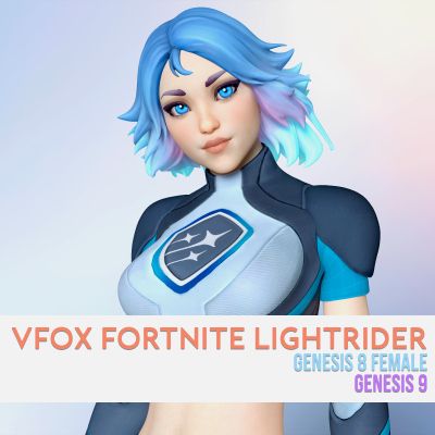 Click here to see preview images for "Fortnite Lightrider for Genesis 8 and 9" Fortnite Lightrider for Genesis 8 and 9