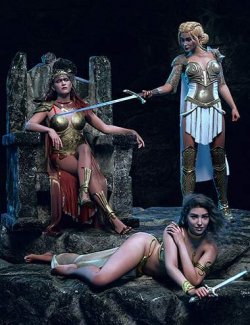 PTF Warrior Princess Props and Poses for Genesis 9 Feminine