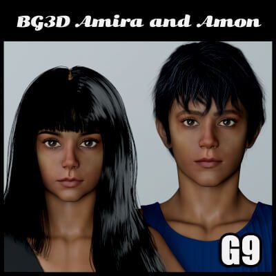 Click here to see preview images for "BG3D Amira and Amon for G9" BG3D Amira and Amon for G9