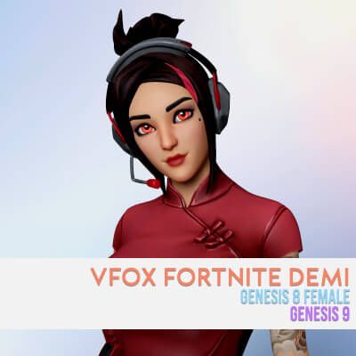 Click here to see preview images for "Fortnite Demi for Genesis 8 and 9" Fortnite Demi for Genesis 8 and 9